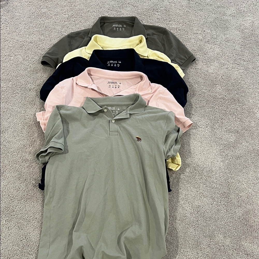Abercrombie & Fitch Polo Shirts - Green, Yellow, Pink, Navy